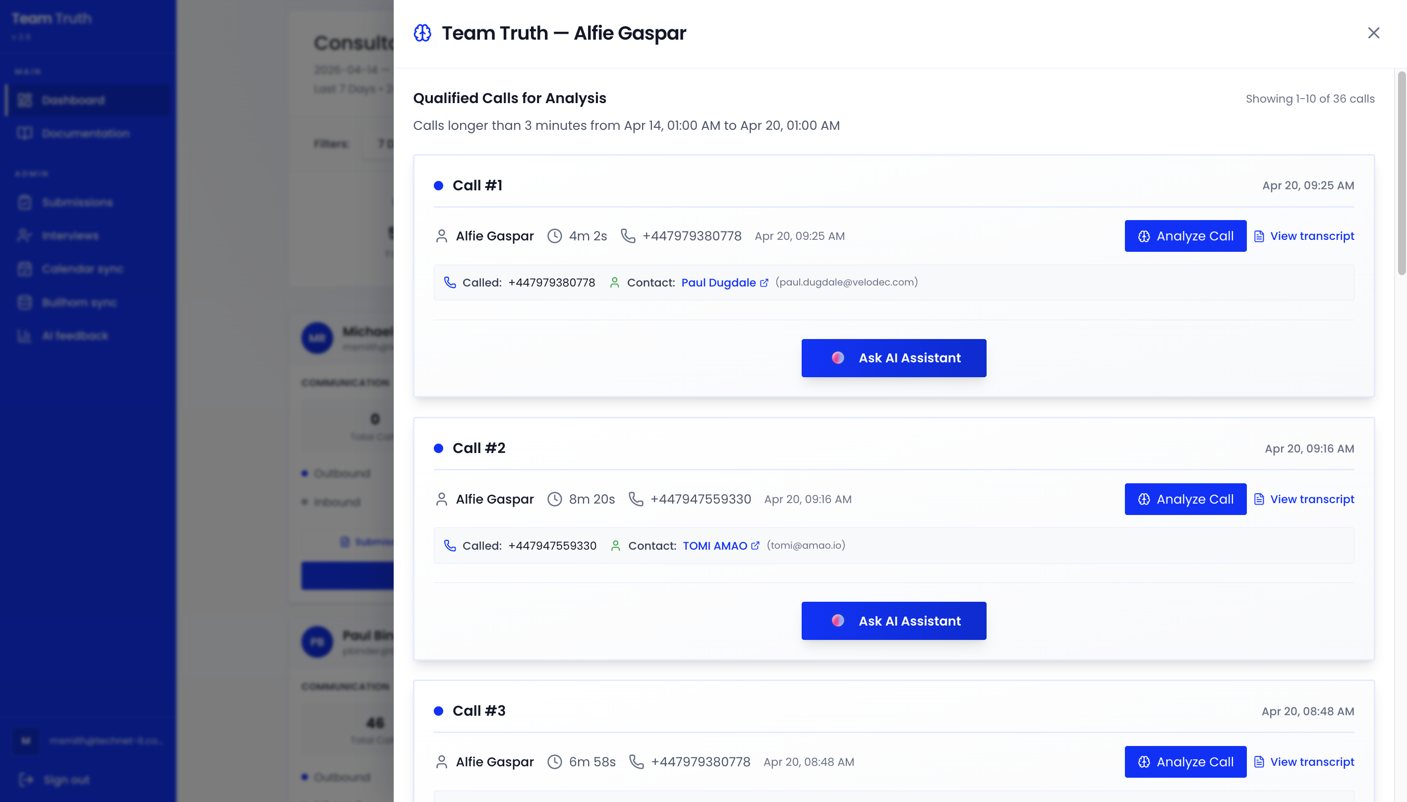 Team Truth call and source integration overview